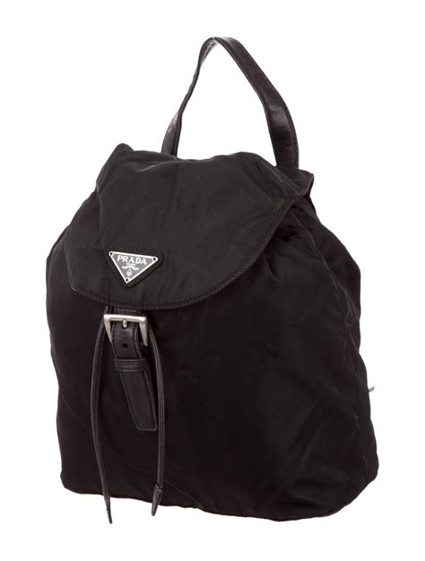 prada black tessuto|prada backpack women.